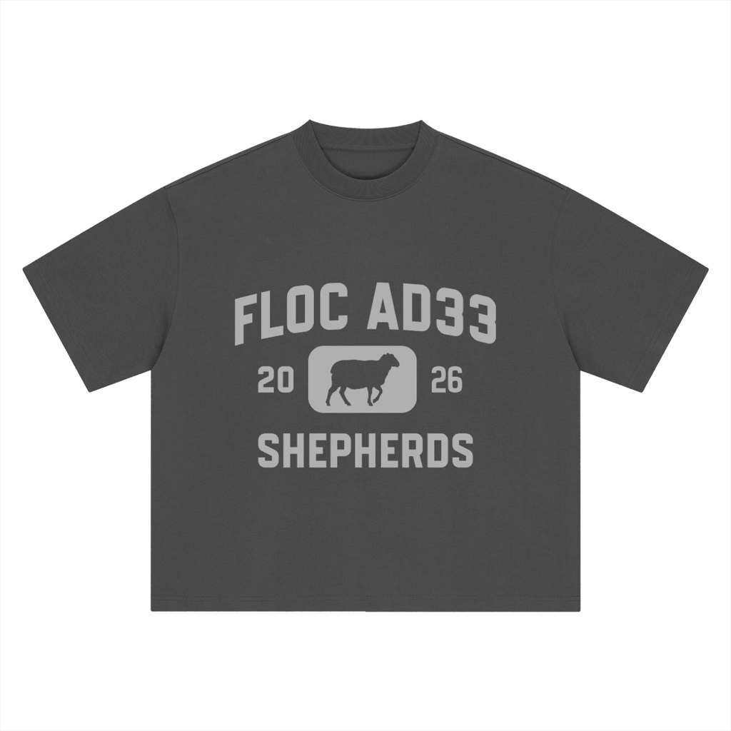 "SHEPHERD ATHLETICS" TEE- DARK GREY