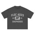 "SHEPHERD ATHLETICS" TEE- DARK GREY