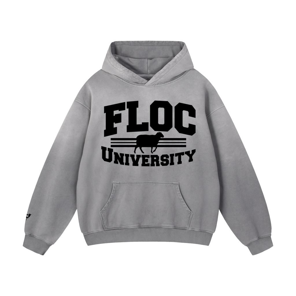 "FLOC UNIVERSITY" SUNFADE OVERSIZED HOODIE