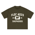 "SHEPHERD ATHLETICS" TEE- ARMY GREEN