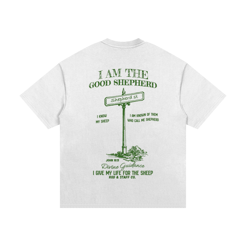 "THE GOOD SHEPHERD" TEE- BLACK & WHITE