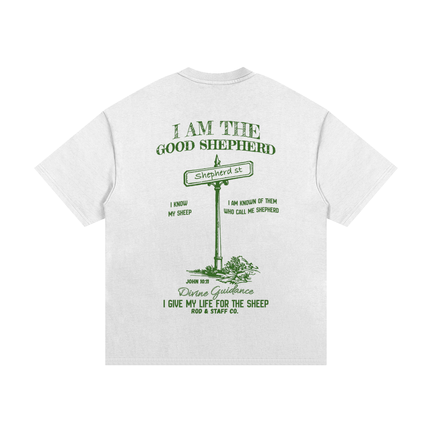 "THE GOOD SHEPHERD" TEE- BLACK & WHITE