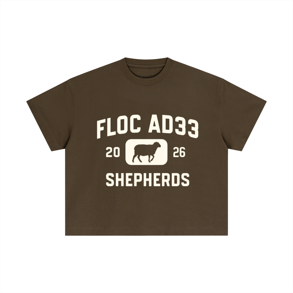 "SHEPHERD ATHLETICS" TEE- COFFEE