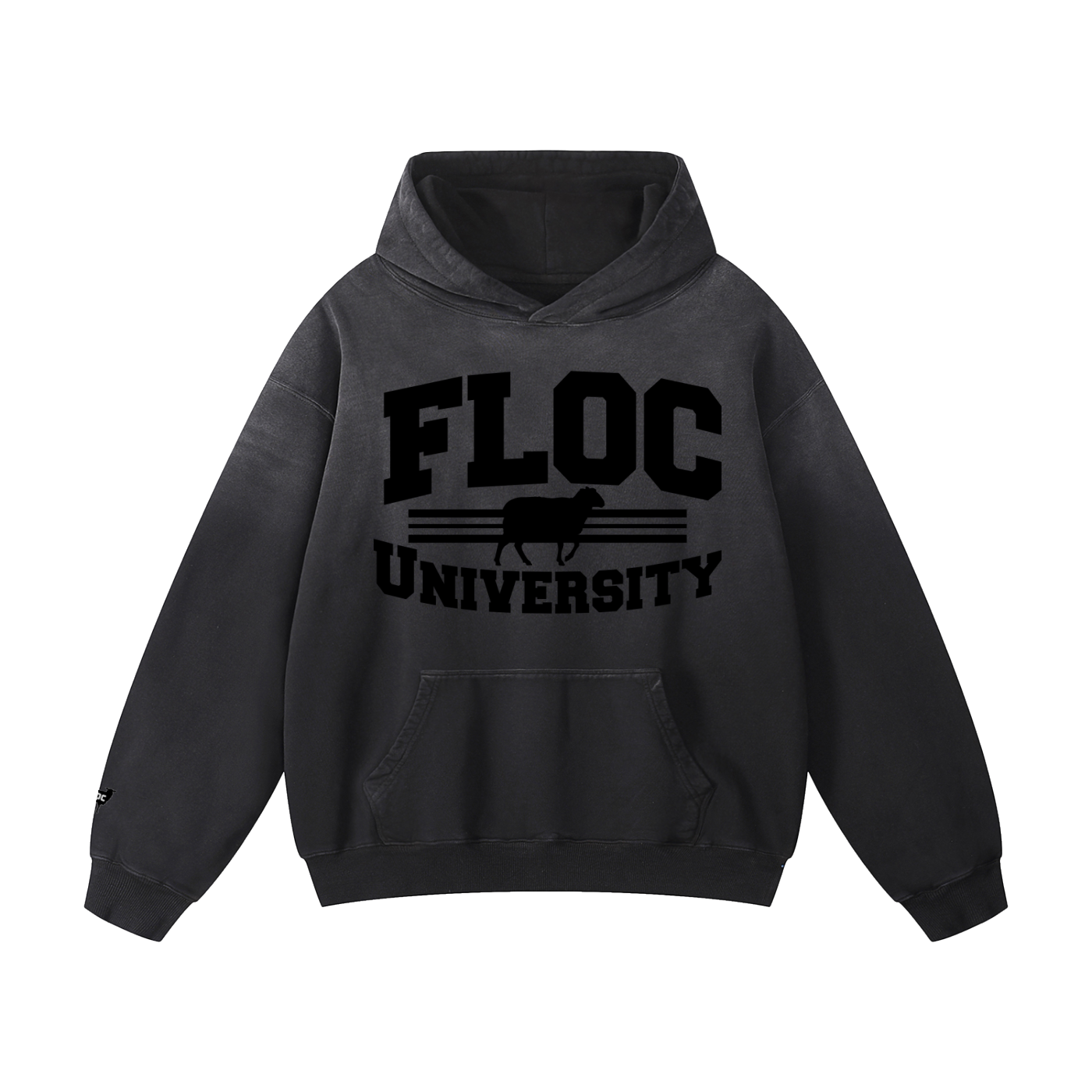 "FLOC UNIVERSITY" SUNFADE OVERSIZED HOODIE