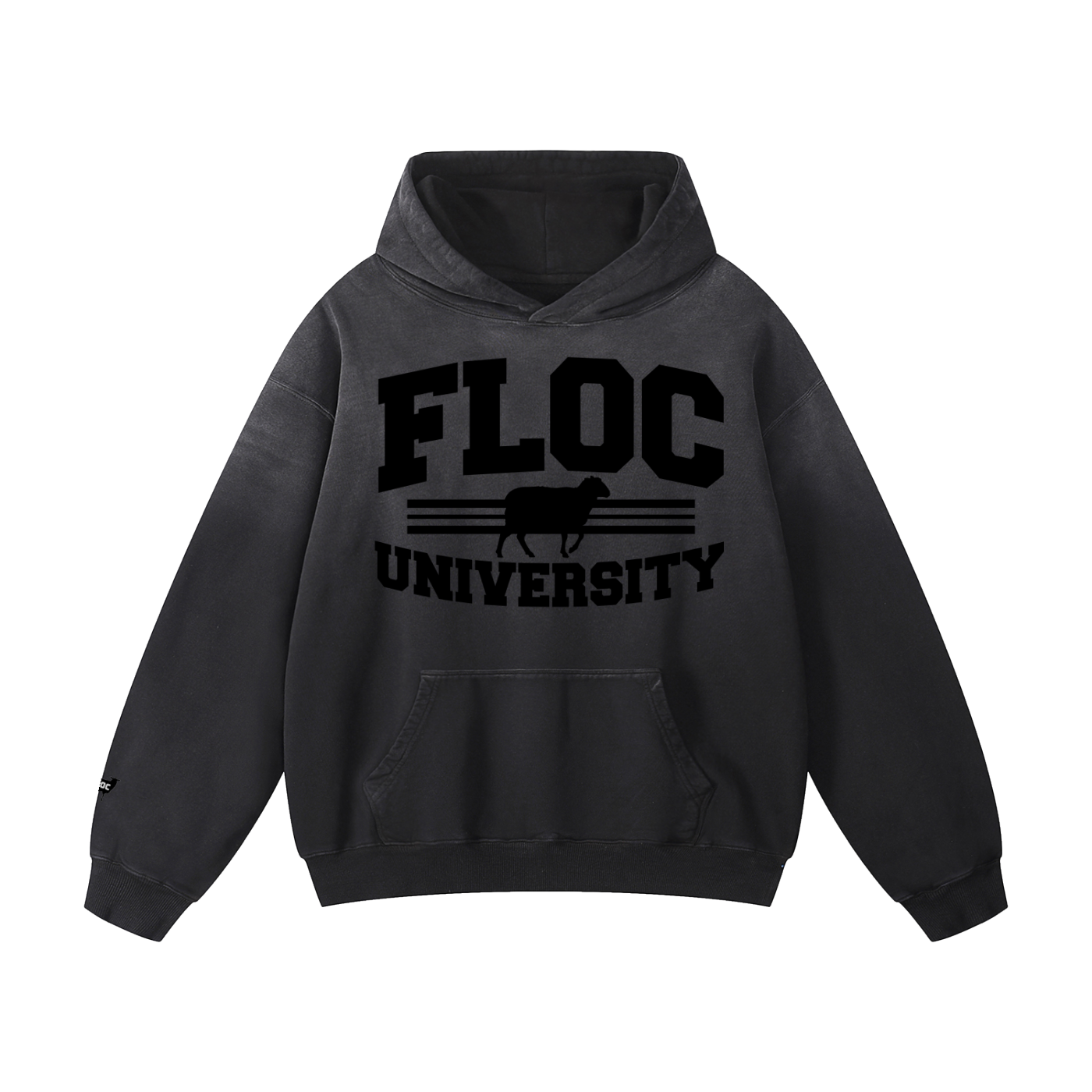 "FLOC UNIVERSITY" SUNFADE OVERSIZED HOODIE