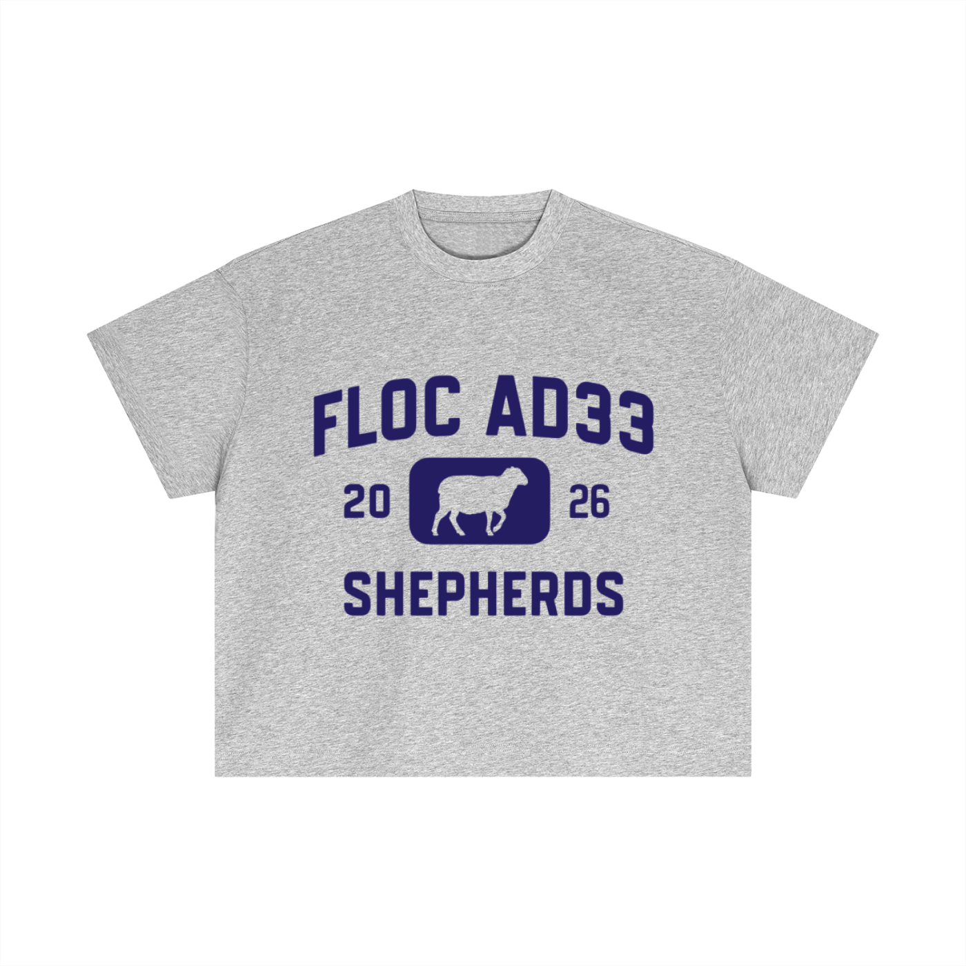 "SHEPHERDS ATHLETIC" TEE- FLOWER GREY